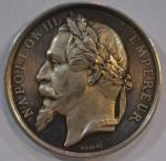 OUDINE Médaille ronde en argent, Napoléon III empereur - Lycée...