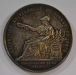MEDAILLE ronde en argent, Exposition universelle de Vienne en 1873...