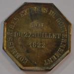 DOMARD Jeton de présence octogonal en agent, 1831 - commissaires...