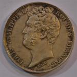 TIOLIER Médaille ronde en argent, Louis Philippe I roi des...