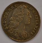 JETON DE PRESENCE rond en argent, Louis XV roi chrétien...