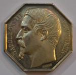 BARRE Jeton de présence octogonal en argent, Napoléon III empereur...