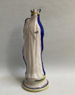 QUIMPER
Vierge à l'enfant en faïence à décor polychrome
H.: 24 cm