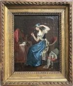 attribué à Jean Simon FOURNIER (act.c.1791-c.1799)
Jeune fille à sa toilette
Huile...