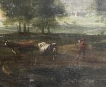 ECOLE FRANCAISE du XVIIIème
Pastorale
Huile sur panneau 
32 x 41 cm...