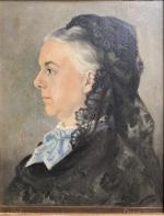 ECOLE FRANCAISE du XIXème
Portrait de dame de profil
Huile sur panneau...
