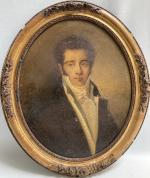 ECOLE FRANCAISE du XIXème
Portrait d'homme
Huile sur toile ovale
61 x 50...