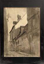 René PINARD (1883-1938)
Bourges, 1915. 
Lavis signé, situé et daté en...