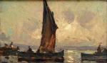 Louis PASTOUR (1876-1948)
Marine
Huile sur panneau, au dos un paysage signé...