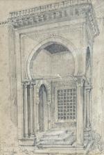Armand DERAISIN (XIX-XXème)
Tunis, monuments de la ville, 1902. 
Cinq dessins...