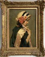 Jules Alexandre GRÜN (1868-1934)
Portrait de dame
Huile sur panneau signée en...