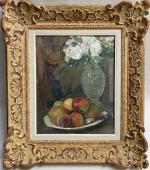 Edgard MAXENCE (1871-1954)
Nature morte aux pommes
Huile sur panneau signée en...