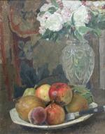 Edgard MAXENCE (1871-1954)
Nature morte aux pommes
Huile sur panneau signée en...