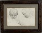 Edgard MAXENCE (1871-1954)
Trois visages d'enfants
Dessin signé en bas à droite
12...