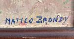 Matteo BRONDY (1866-1944)
Scène de la vie marocaine
Huile sur panneau signée...