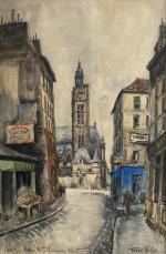 FRANK-WILL (1900-1951)
Paris, l'église Saint Etienne du Mont
Aquarelle signée en bas...