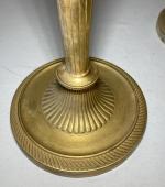 Paire de FLAMBEAUX en bronze, le fût à pans coupés
XIXème
H.:...