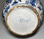 DELFT
Vase double gourde en faïence à décor bleu blanc de...