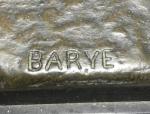 Antoine Louis BARYE (1796-1875) 
Panthère saisissant un cerf
Bronze patiné, signé,...