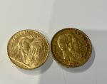 2 PIECES or 20 francs 1860-1903