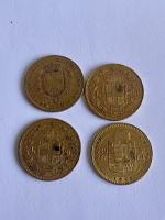 4 PIECES or 20 francs suisse 1858-1882x2-1891