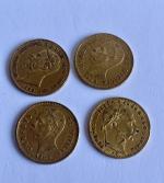 4 PIECES or 20 francs suisse 1858-1882x2-1891