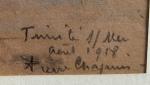 Pierre CHAPUIS (1863-1942)
La Trinité sur Mer, 1918. 
Dessin rehaussé signé,...