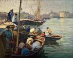 Henri Alphonse BARNOIN (1882-1940)
Concarneau, le retour de la pêche
Huile sur...