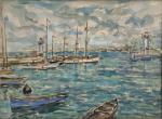 André FRAYE (1888-1963)
Ile d'Yeu, le port à Port Joinville
Aquarelle et...