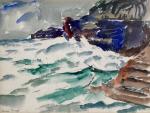 André FRAYE (1888-1963)
Vagues sur la côte
Aquarelle et rehauts de gouache...