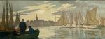 Marcel JACQUIER (1877-1957)
Les Sables d'Olonne, au port
Huile sur toile signée...