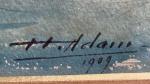 Henri ADAM (1864-1917)
Saint Malo, le Fort National, 1909. 
Aquarelle signée...