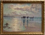 Alfred MARZIN (1880-1943)
Reflets sur marée montante
Huile sur toile signée en...