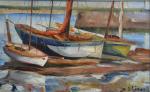 Louis Auguste GIRARD (1896-1981)
Royan, voiliers au port, 1930. 
Huile sur...