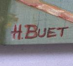 Hervé BUET (né en 1952)
Barque au quai
Huile sur panneau signée...
