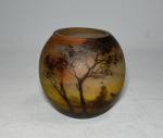 Jean-Simon PEYNAUD (1869-1952)
Vase boule en verre à décor d'un paysage,...