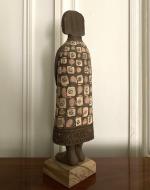 Albert THIRY (1932-2009)
Femme bouteille en terre partiellement vernissée à tête...