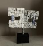 Jorg MORIN (1909-1995)
« Double Bleu »
Sculpture à deux carrés en...
