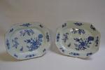 CHINE
Paire de plats octogonaux en porcelaine blanche à décor en...