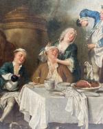 d'après Nicolas LANCRET (1690-1743)
Le déjeuner de jambon
Huile sur toile
93 x...