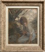 attribué à Paul CHABAS (1869-1937)
Jeune femme au bain
Gouache sur carton...