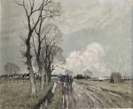 Robert Maur RAYMOND (XIX-XXème)
Grande Brière, chemin bordé d'un arbre
Huile sur...