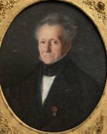 Ecole FRANCAISE vers 1850
Portrait de Monsieur de Courcival
Pastel
63 x 51...