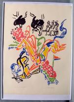 Charles LAPICQUE (1898-1988)
Le saut d'obstacle
Epreuve d'artiste signée, 65 x 48...