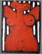 Jules PARESSANT (1917-2001)
Femme au plafond n°2
Huile sur toile signée en...