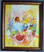 EPKO (né en 1928)
L'enfant et le bouquet
Huile sur toile signée...