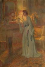 Delphin ENJOLRAS (1857-1945)
Femme dans un intérieur
Huile sur toile marouflée sur...