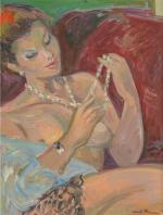 André PLANSON (1898-1981)
Le modèle au collier
Huile sur toile signée en...