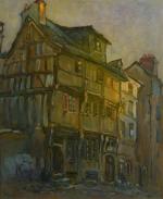Robert PINCHON (1886-1943)Maisons du vieux Rouen Huile sur panneau, signée...