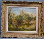 Gustave Albert CATOIRE (XIX-XXème siècle)
Bord d'étang
Huile sur toile signée en...